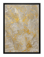 Élévation Céleste | Peinture Abstraite de Calligraphie Arabe - Or & Texture