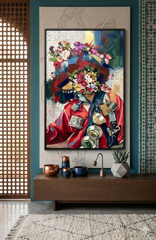 L’Héritage Fleuri – Tableau Contemporain "Esprit du Sud"